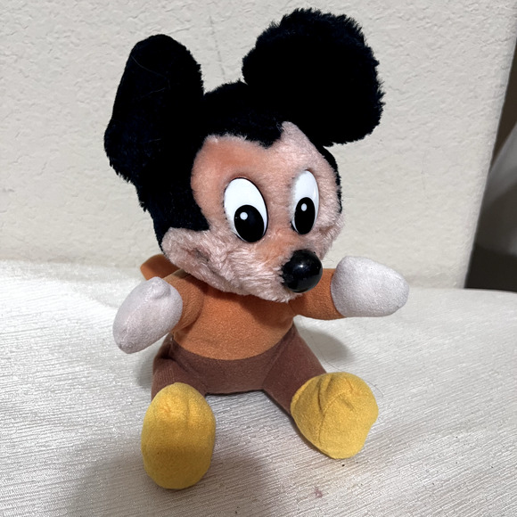 Vintage 1984 Disney Mickey Mouse Christmas Carol Plush Bob Cratchit Hardees 8" - Picture 2 of 6